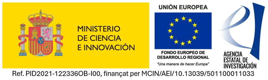 Ministerio de Ciencia e Innovación, Unión Europea Fondo Europeo de Desarrollo Regional Una manerea de hacer Europa, Agencia Estatal de Investigación Ref.PID2021-122336OB-I00, finançat per MCIN/AEI/10.13039/501100011033 Ministerio de Ciencia e Innovación, Unión Europea Fondo Europeo de Desarrollo Regional Una manerea de hacer Europa, Agencia Estatal de Investigación Ref.PID2021-122336OB-I00, finançat per MCIN/AEI/10.13039/501100011033