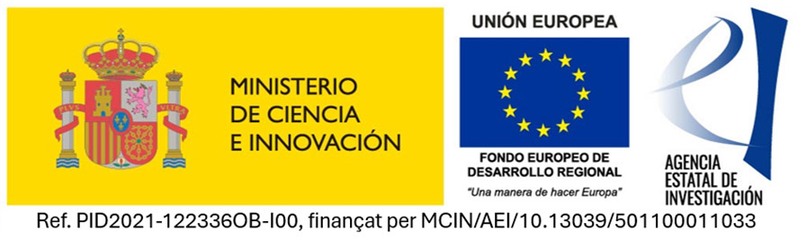 Ministerio de Ciencia e Innovación, Unión Europea Fondo Europeo de Desarrollo Regional Una manerea de hacer Europa, Agencia Estatal de Investigación Ref.PID2021-122336OB-I00, finançat per MCIN/AEI/10.13039/501100011033