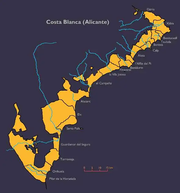 Municipis de la Costa Blanca (Alicante)