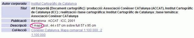 Cartoteca Fons Mapes Serie 2 ressaltant camp descripció