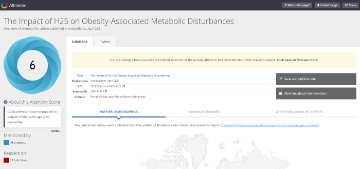 Detall de l'Altmetriques
